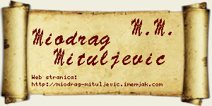Miodrag Mituljević vizit kartica